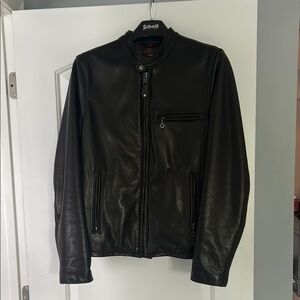 Black Schott N.Y.C. Moto-style Jacket with Sleek Design